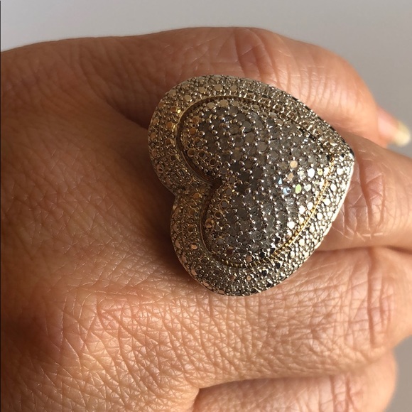 Heart Ring 1CTW GOB size 7 new - Picture 2 of 8